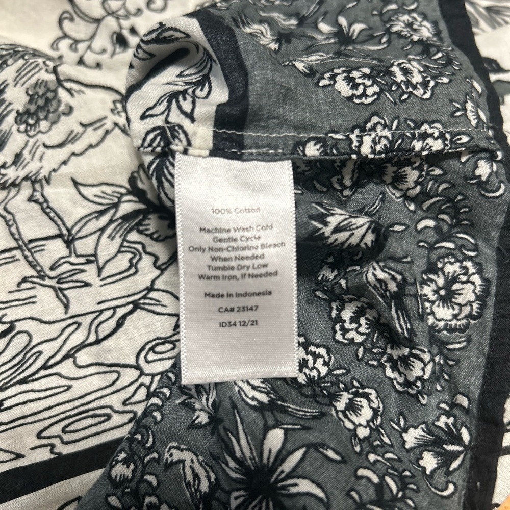 Talbots Black and White Safari Print Tank Top size M - Picture 4 of 9